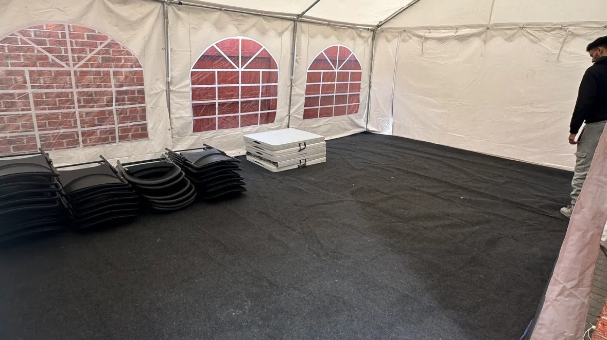 essential package including marquee set up